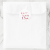 Rond Sticker Faith Hope Love (Sac)