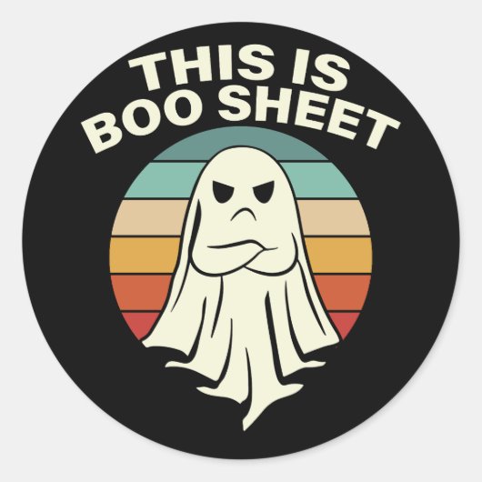 Rond Sticker Fantôme "Boo Sheet" (Devant)