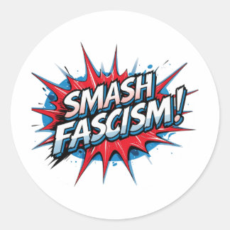 Rond Sticker Fascisme Smash