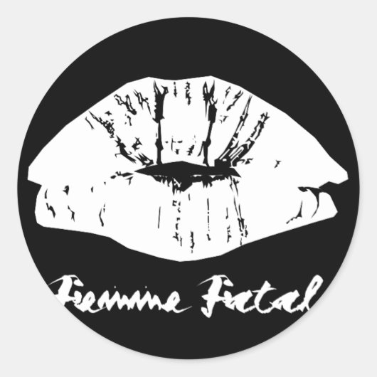 Rond Sticker Fatal Femme (Devant)