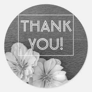 Rond Sticker Faveur Hellebore B & W Garden