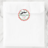 Rond Sticker Faveur Pizza Party (Sac)