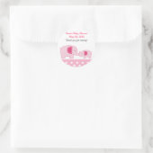 Rond Sticker Faveur Rouge Rouge Eléphants Mod (Sac)