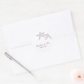 Rond Sticker Faveur Starfish - Violet (Enveloppe)