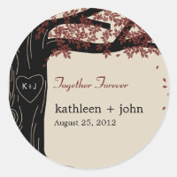 Sticker Favor de mariage en chêne