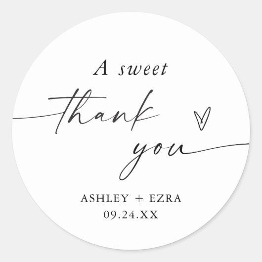 Rond Sticker Favor de mariage | Sticker Favour Dessert (Devant)