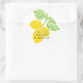 Rond Sticker Favor Mariage au citron (Sac)
