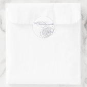 Rond Sticker Favor Mariage Peony (Sac)