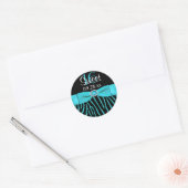 Rond Sticker Favori RIBBON Zebra Sweet 16 (Enveloppe)