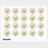 Rond Sticker Favour Anniversaire Barnyard (Feuille)