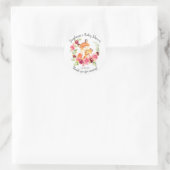 Rond Sticker Favour pour maman & Baby Fox douche (Sac)