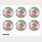 Rond Sticker Fée coloré Yearful (Feuille)