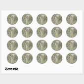 Rond Sticker Féerie victorien (Feuille)