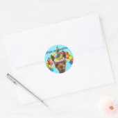 Rond Sticker Feliz Cumpleanos (Enveloppe)