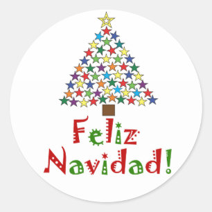 Rond Sticker Feliz Navidad