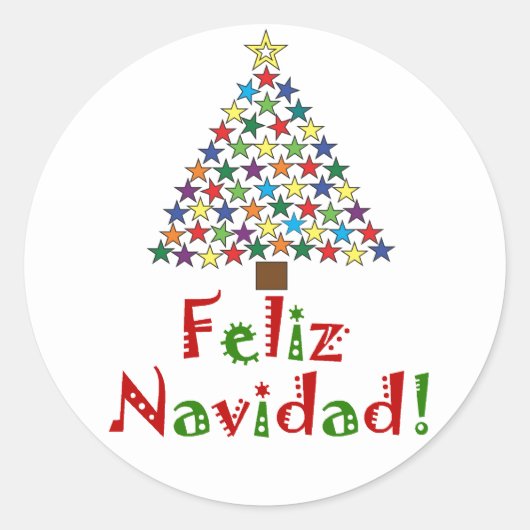 Rond Sticker Feliz Navidad (Devant)