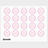 Rond Sticker Festive Happy Birthday (Feuille)