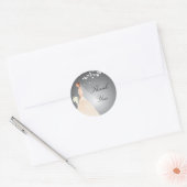 Rond Sticker Fête des mariées Black & Grey (Enveloppe)