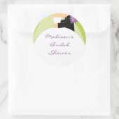 Rond Sticker Fête des mariées de mariée et de chambre (Sac)