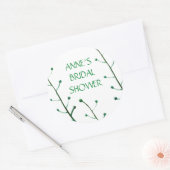 Rond Sticker Fête des mariées d'éléments botaniques (Enveloppe)