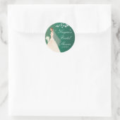 Rond Sticker Fête des mariées Emerald Bride (Sac)