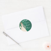 Rond Sticker Fête des mariées Emerald Bride (Enveloppe)