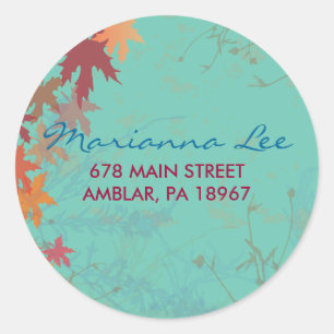 Rond Sticker Feuille d'automne