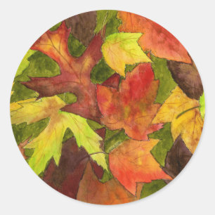 Rond Sticker Feuille jardin
