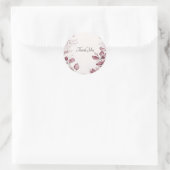 Rond Sticker Feuille rouge moderne (Sac)