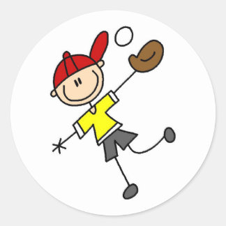 Rond Sticker Figure De Baseball