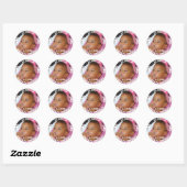 Rond Sticker fille premier anniversaire (Feuille)
