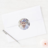 Rond Sticker fille premier anniversaire (Enveloppe)