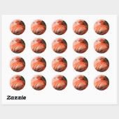 Rond Sticker Flamant rose (Feuille)