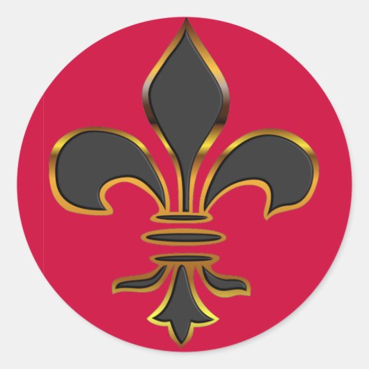 Rond Sticker Fleur-de-lis (Devant)