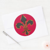 Rond Sticker Fleur-de-lis (Enveloppe)