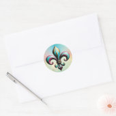 Rond Sticker Fleur de lis (Enveloppe)