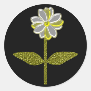 Rond Sticker Fleur Faiseur Faisant Briller