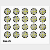 Rond Sticker Fleur Faiseur Faisant Briller (Feuille)