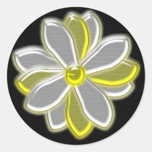 Rond Sticker Fleur Faiseur Faisant Briller