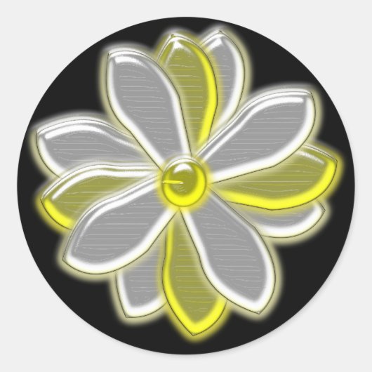Rond Sticker Fleur Faiseur Faisant Briller (Devant)