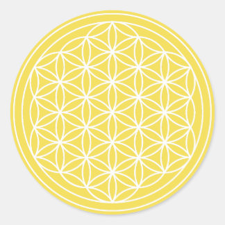 Rond Sticker Fleur Jaune de Vie