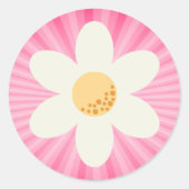 Rond Sticker Fleur Retro Daisy | Super les années 70 Bo (Devant)