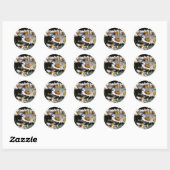 Rond Sticker fleur sauvage (Feuille)