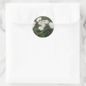 Rond Sticker Fleur sauvage blanc (Sac)