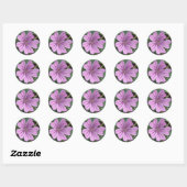 Rond Sticker Fleur sauvage violet (Feuille)