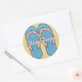 Rond Sticker Flipflops texturé (Enveloppe)