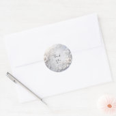 Rond Sticker Floral Blanc (Enveloppe)