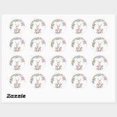 Rond Sticker Floral Bunny (Feuille)