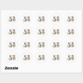Rond Sticker Floral Cinty (Feuille)