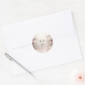 Rond Sticker floral ivoire blanc (Enveloppe)